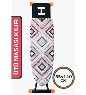 HOME Ütü Masası Kılıfı Keçeli İpli Stoperli Büyük Boy 55x140 cm Mezopotamya