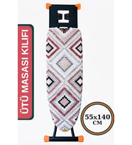 HOME Ütü Masası Kılıfı Keçeli İpli Stoperli Büyük Boy 55x140 cm Mezopotamya