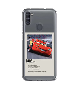 Samsung Galaxy M21 Uyumlu Cars Mcqueen Desenli Şeffaf Telefon Kılıfı
