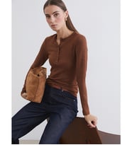 LCW EVERYDAY Kahverengi Bisiklet Yaka Kadın Body