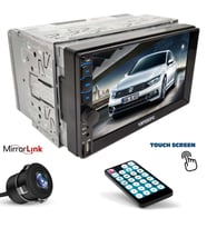 Kamosonic KS-G753 Mirrorlink BT/USB/SD/AUX/FM Kameralı Double Teyp (Siyah)