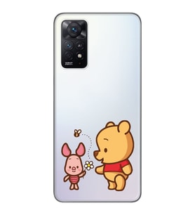 Redmi Note 11S - Note 11 Uyumlu Pooh & Piglet Tasarımlı Şeffaf Telefon Kılıfı