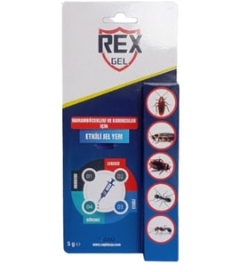 Konforlu Evler Için Kokusuz,Lekesiz Rex Jel - 5 Gr. Hamam Böceği Ve Karınca Yemi