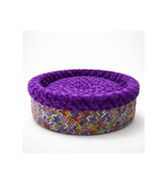 Peluş Simit Yatak Mor 50x50x15cm - Rahat ve Şık Uyku Aksesuarı