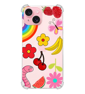 PrintiFy Apple iPhone 15 Plus Uyumlu Water Color 5 Baskılı Şeffaf Köşe Korumalı Antişok Kılıf