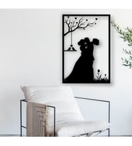 Siyah Ahşap Gelin Damat Evlilik 50cm X 70cm  Tablo Duvar Dekoru 3mm Mdf Lazer Kesim