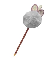 Unicorn Ponpon Peluş Kurşun Kalem 1 Adet Peluş Tüylü Tek Boynuzlu Unicorn Figürlü Kurşun Kalem Hediye Kalem Tüylü Sevimli Kalem (Beyaz)