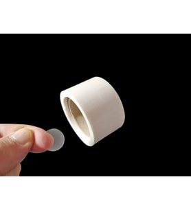 Yuvarlak Kesim Şeffaf Çıkartma Bant Etiket 1000 Adetlik Rulo 1,5 Cm Çapında