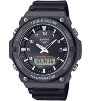 Casio AQ-S820W-1AVDF Dijital/Analog Kadran Silikon Kordon Plastik Kasa 10 ATM Suya Dayanıklı Siyah Renk Erkek Kol Saati