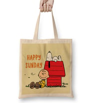 Perfect Day Happy Sunday Snoopy Bez Çanta Uzun Saplı