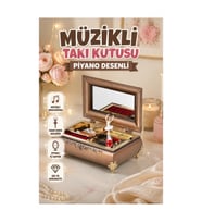 Piyano Tasarımlı Balerinli Müzikli Takı Kutusu