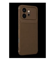 Huawei Honor 600 Auto Focus Karbon Kapak - Kahverengi