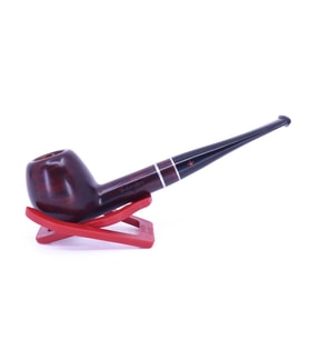 Şahin Kırmızı Yıldız Billiard 9mm Filtreli Ebonit Saplı Pipo 237060-103 Model 2 (Kahverengi)
