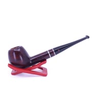 Şahin Kırmızı Yıldız Billiard 9mm Filtreli Ebonit Saplı Pipo 237060-103 Model 2 (Kahverengi)
