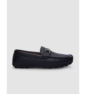 Hakiki Deri Lacivert Tokalı Erkek Loafer