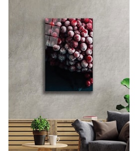 Meyveler Cam Tablo 4mm Dayanıklı Temperli Cam