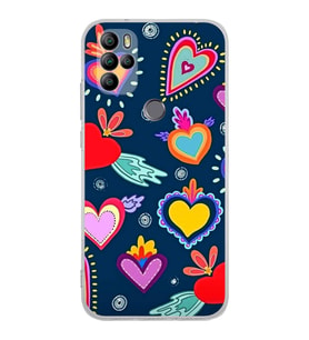 PrintiFy General Mobile GM 21 Pro ile Uyumlu Retro Color 3  Kamera Korumalı Şeffaf  Kılıf
