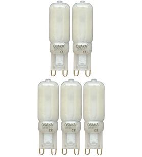 (5 Adet) Osaka Buzlu 5W Beyaz Işık (6500K) G9 Duylu Led Kapsül Ampul