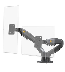 North Bayou NB F160 Çift Kollu Amortisörlü Monitör Standı (17"-27" / 2-9 Kg) - 360° Hareketli Profesyonel Masa Askı Aparatı