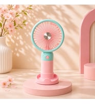 Renkli Mini El Fanı USB Şarjlı Taşınabilir Sessiz Masaüstü Fan Yazlık Serinletici