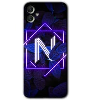Galaxy A05 Kılıf HD Desen Baskılı Kılıf - Dark Neon Yaprak N Harfi