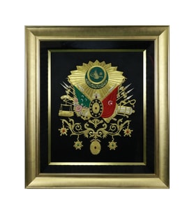 e38 EL İŞÇİLİĞİ MARAŞ İŞİ OSMANLI ARMASI 91*81 cm - 5608