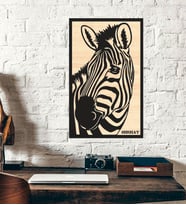 Kişiye Özel Zebra 2 Temalı Ahşap Duvar Tablo