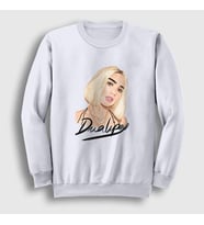 Presmono Unisex Beyaz Blonde Dua Lipa Sweatshirt 319761tt