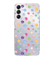 PrintiFy Samsung Galaxy M34 ile Uyumlu 1mm Slim Fit Water Color 6 Baskılı Şeffaf  Kılıf