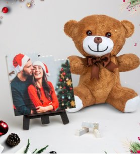 Yılbaşına Özel Fotoğraflı Lego Blok Puzzle Ve Peluş Ayıcık