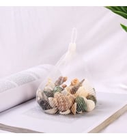 Dekoratif Vazo Taşı - Midye ve Deniz Kabuğu - Fileli Renkli Mix