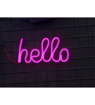 ESLED Hello Neon Yazı - Neon Hello Yazısı Led Neon
