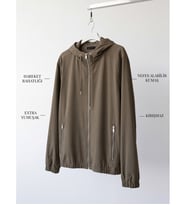 LC WAIKIKI Bej Kapüşonlu Erkek Fermuarlı Sweatshirt