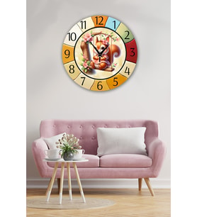 bilge Tasarım Çocuk Odası Duvar Saati 30 x 30 CM (Karışık)