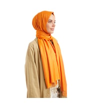 Turuncu Qoza İpek Şal 6848