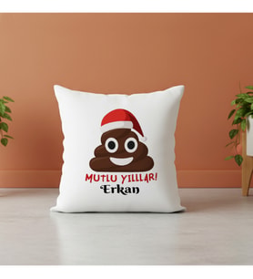 Esprili Yılbaşı Yastığı Kişiye Özel