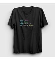 Presmono Unisex Siyah Select From Closet Developer Yazılımcı T-Shirt 338760tt