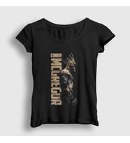Presmono Kadın Siyah King V2 Ufc Conor McGregor T-Shirt 315403tt