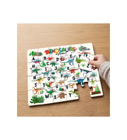 Dinozor Alfabe Tasarımlı 24 Parça Ahşap Çocuk Puzzle MPK0795