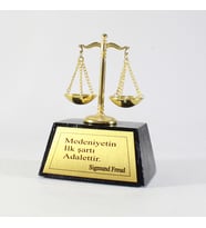 Dekoratif Kaideli Gold  Adalet Terazisi