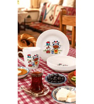 3 parça Bebek mama seti porselen çocuk yemek seti
