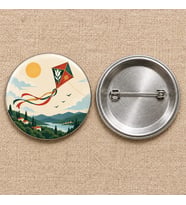 Göğe Açılan Uçurtma Filistin Temalı 58 mm İğneli Rozet