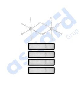 Dreame D9,D9 Max,L10 Pro,D9 Pro Uyumlu 2 Yan Fırça 4 Filtre PKT-iasgf0000164