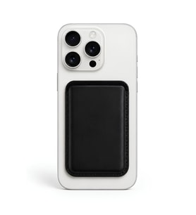 iPhone 12 Pro Heritage Hakiki Deri Cüzdan Magsafe Noir Siyah