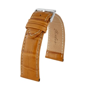 R4102W RODER DERİ KAYIŞ - TABA - BEYAZ - 22X18MM