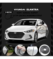 Hyundai Elantra Oto Araç Kapı Koruma Fitili 5metre Parlak Siyah Renk