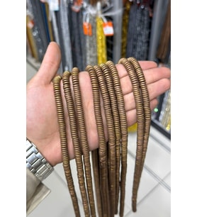 Hematit Taşı Rondela Kesim Mat Kahverengi 8x2mm Doğal Taş Dizi