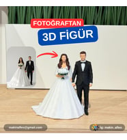 MakinaFleo Kişiye Özel 3D Düğün Figürü (15cm)