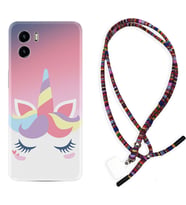 Vivo Y15S Y32 Y33S Y51 Y53S Kılıf Boyun Asklı Rasta Silikon Sweety Unicorn 1737