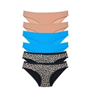 Mulvxbrf Brf02 6 Adet Likralı Kadın Slip Külot Leopar Ten Mavi (Mulvix)